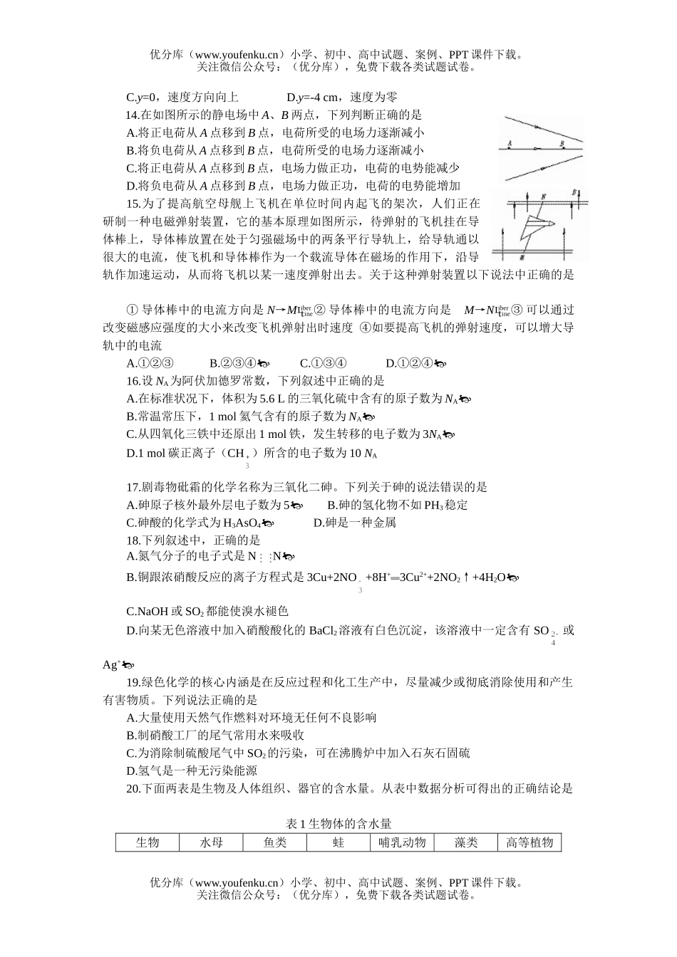 高考历史江苏徐州大综合模拟(一)试卷_第3页