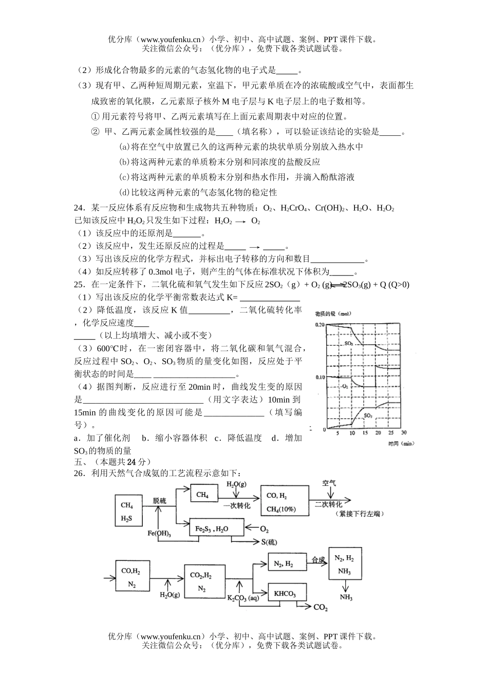 高考化学高考模拟试卷_第3页