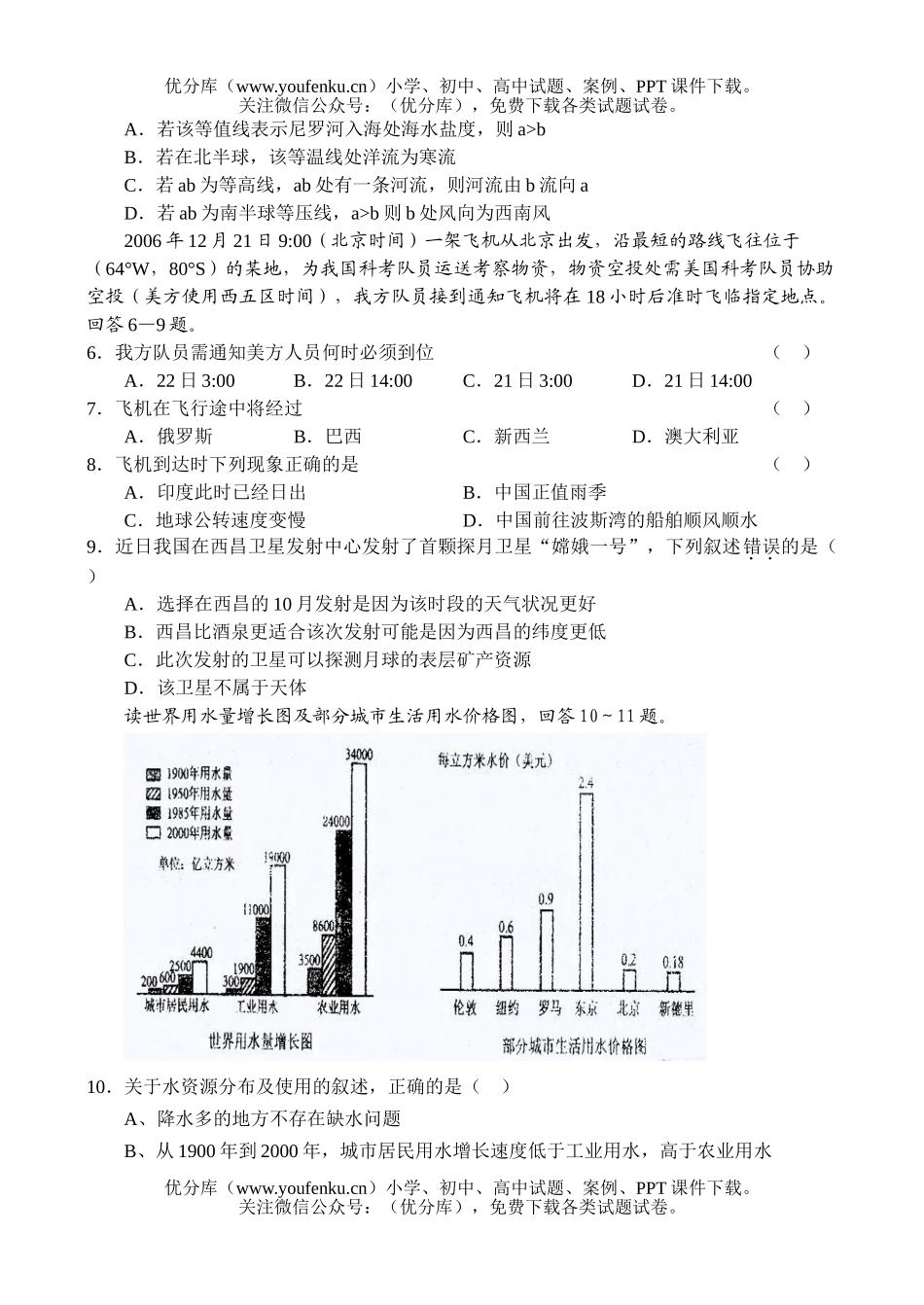 文科综合文科综合能力测试卷_第2页