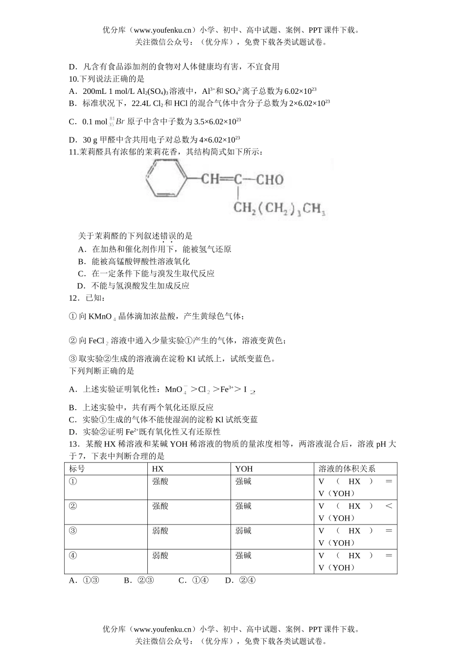 理科综合考前诊断性测试卷_第3页