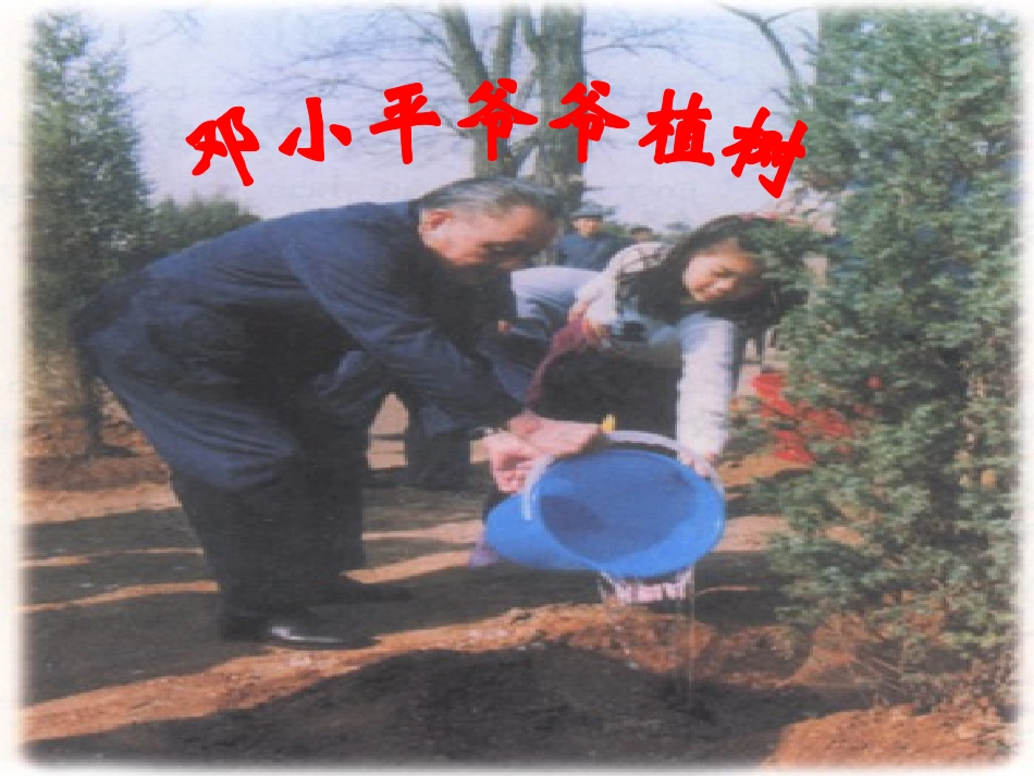 《XXX爷爷植树》PPT课件[部编版一年级语文下册]_第1页