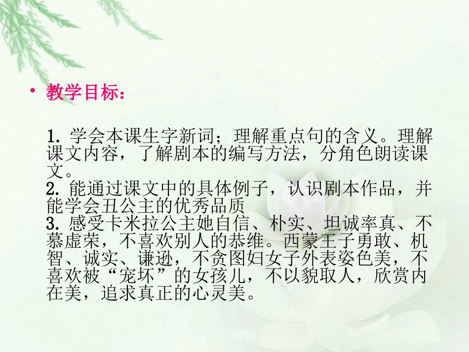《丑公主》PPT课件[北师大版六年级语文上册]_第2页