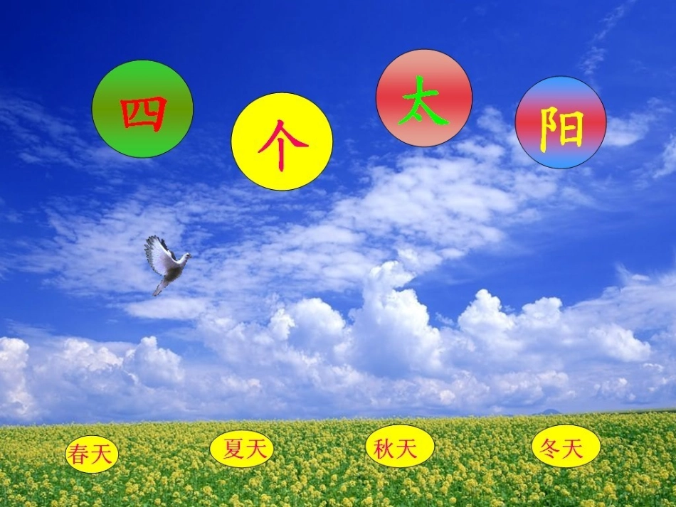 《四个太阳》PPT课件[部编版一年级语文下册]_第1页