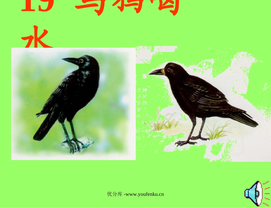 《乌鸦喝水》PPT课件[部编版一年级语文下册]_第1页