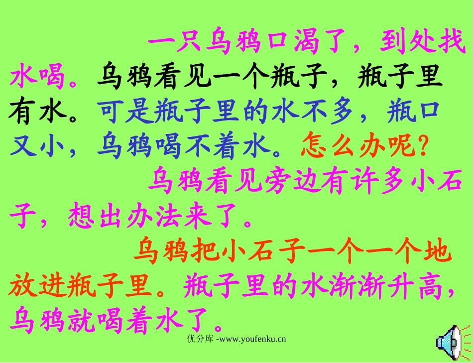 《乌鸦喝水》PPT课件[部编版一年级语文下册]_第2页