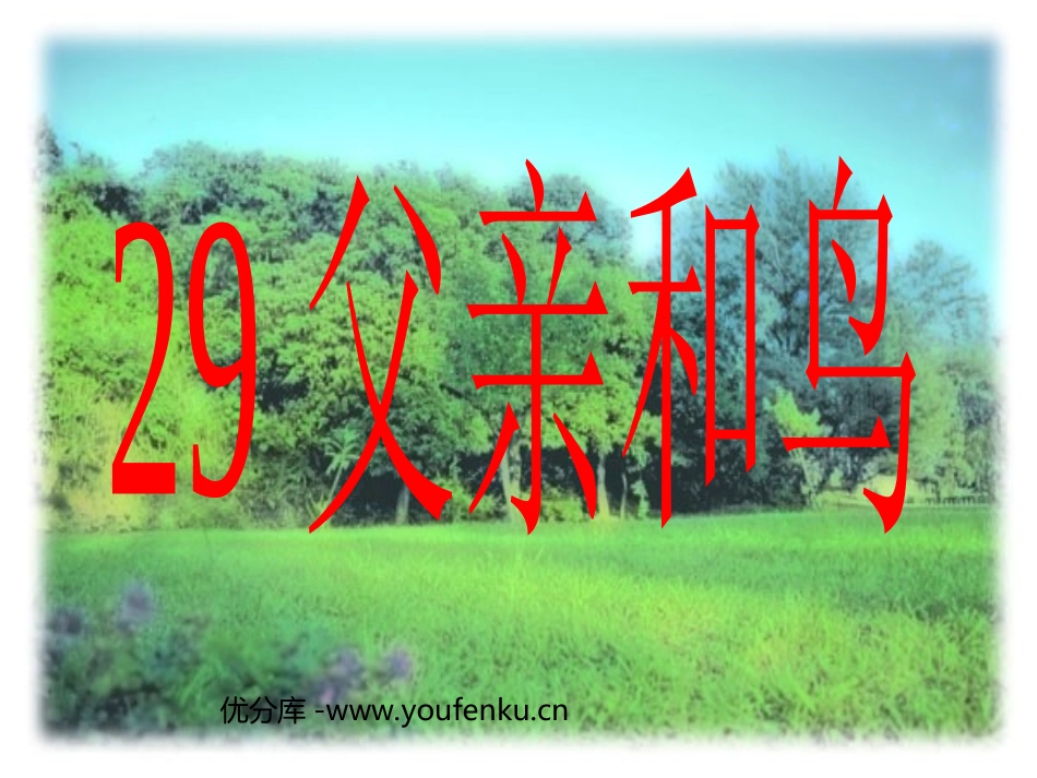 部编版二年级语文父亲和鸟PPT教学课件_第1页
