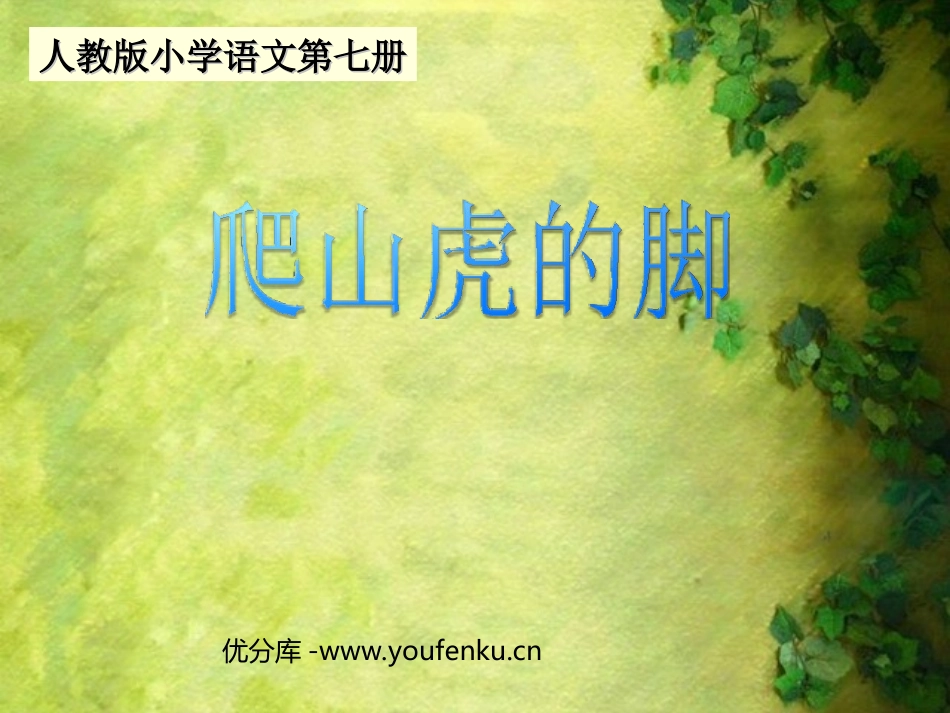 《爬山虎的脚》PPT教学课件[部编版四年级语文上册]_第1页