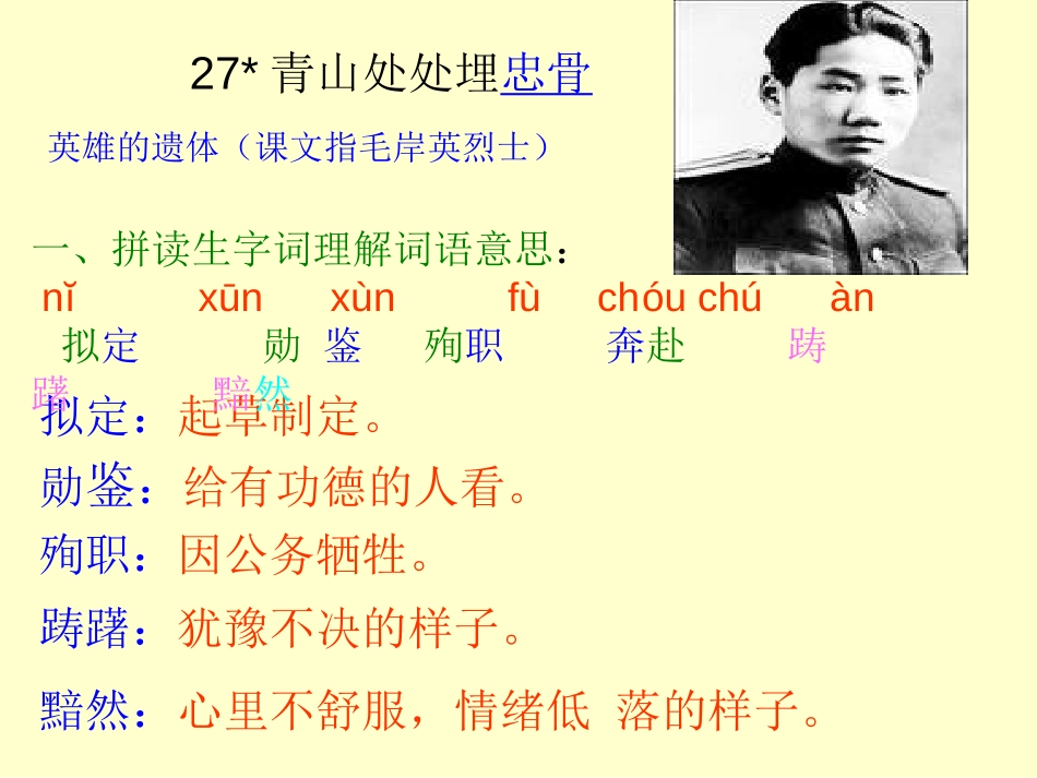 《青山处处埋忠骨》PPT课件[部编版五年级语文上册]_第2页