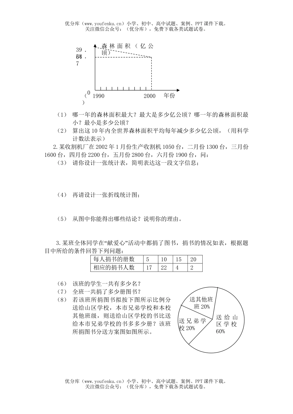 初中七年级数学北师大版(下)第三章-生活中的数试卷_第3页