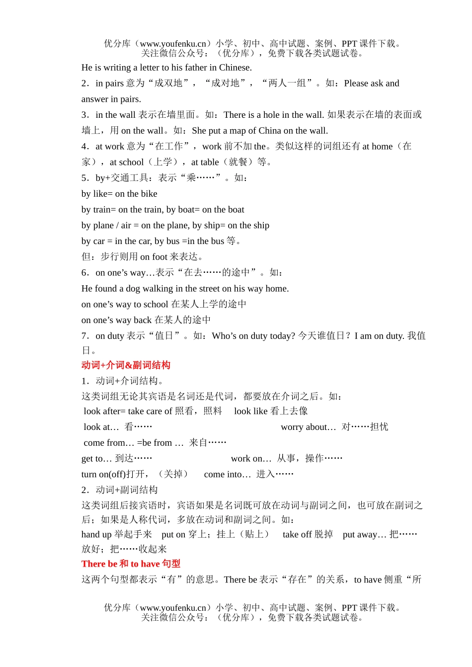 初中七年级英语基础复习试卷_第3页