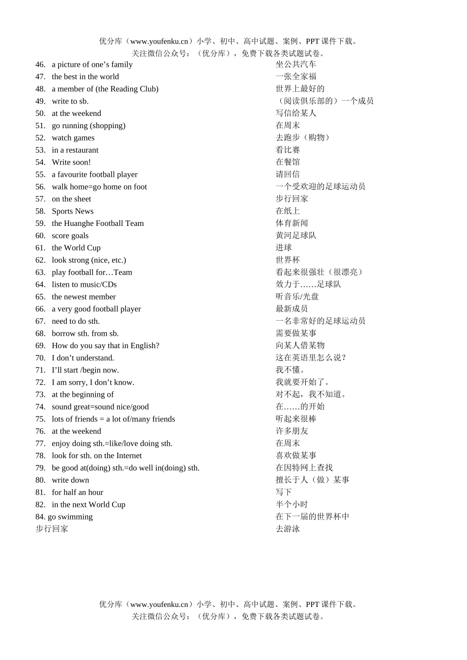 初中七年级英语牛津版上学期词汇词组整理试卷_第3页