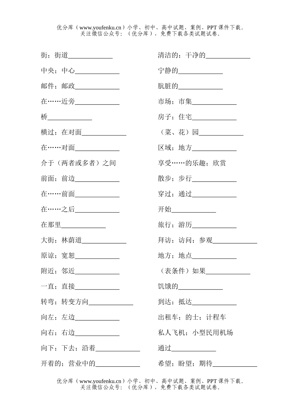 初中七年级英语Unit 1试卷_第2页