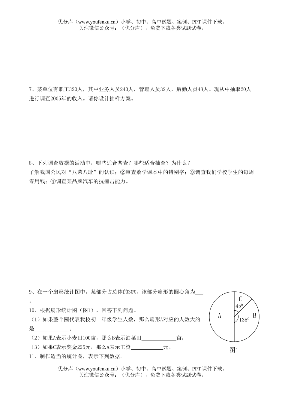初中七年级数学(下)学科双休日练习题(十五)试卷_第1页
