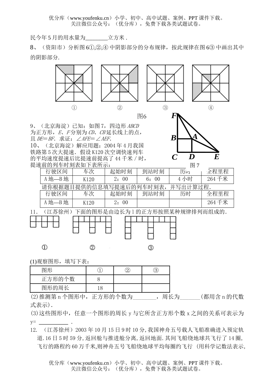 初中七年级数学适合做的2004中考集萃1试卷_第2页