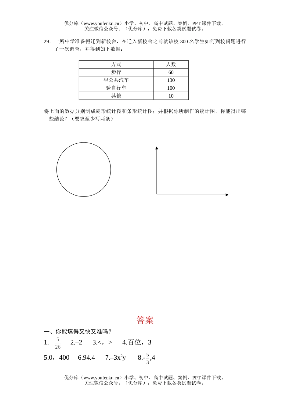 初中七年级数学期末试卷_第3页