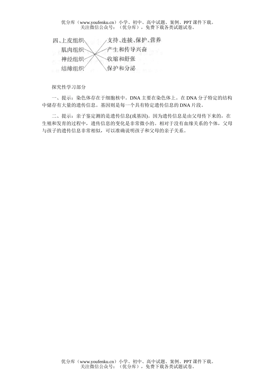 初中七年级生物上册第二单元综合测试卷_第3页