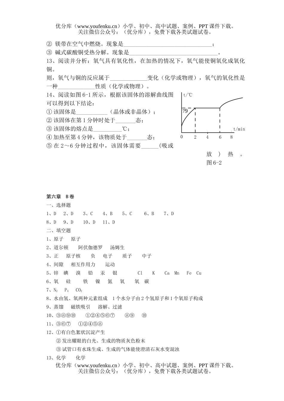 初中七年级科学物质的结构系列练习2试卷_第2页