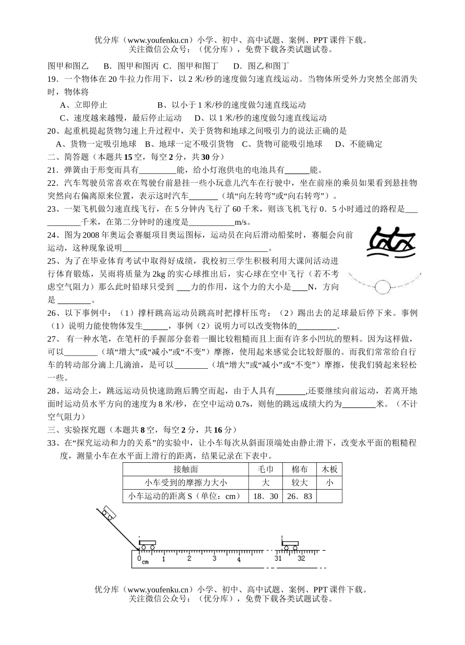 初中七年级科学(下)学业水平评价试卷_第2页