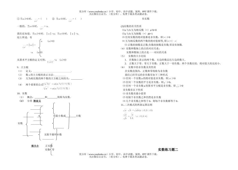 初中八年级数学实数练习题2试卷_第2页