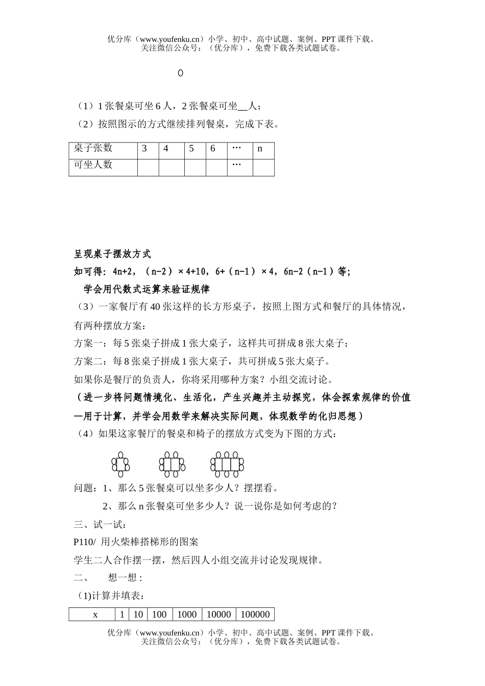 初中七年级数学列代数式的提高试卷_第3页