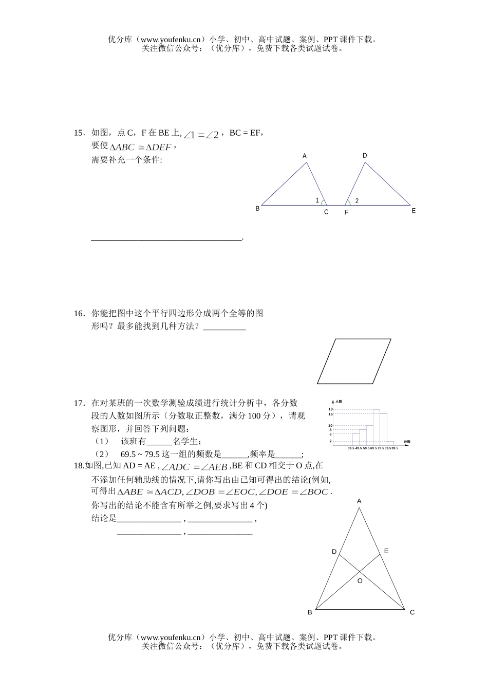 初中七年级数学下期末1试卷_第2页