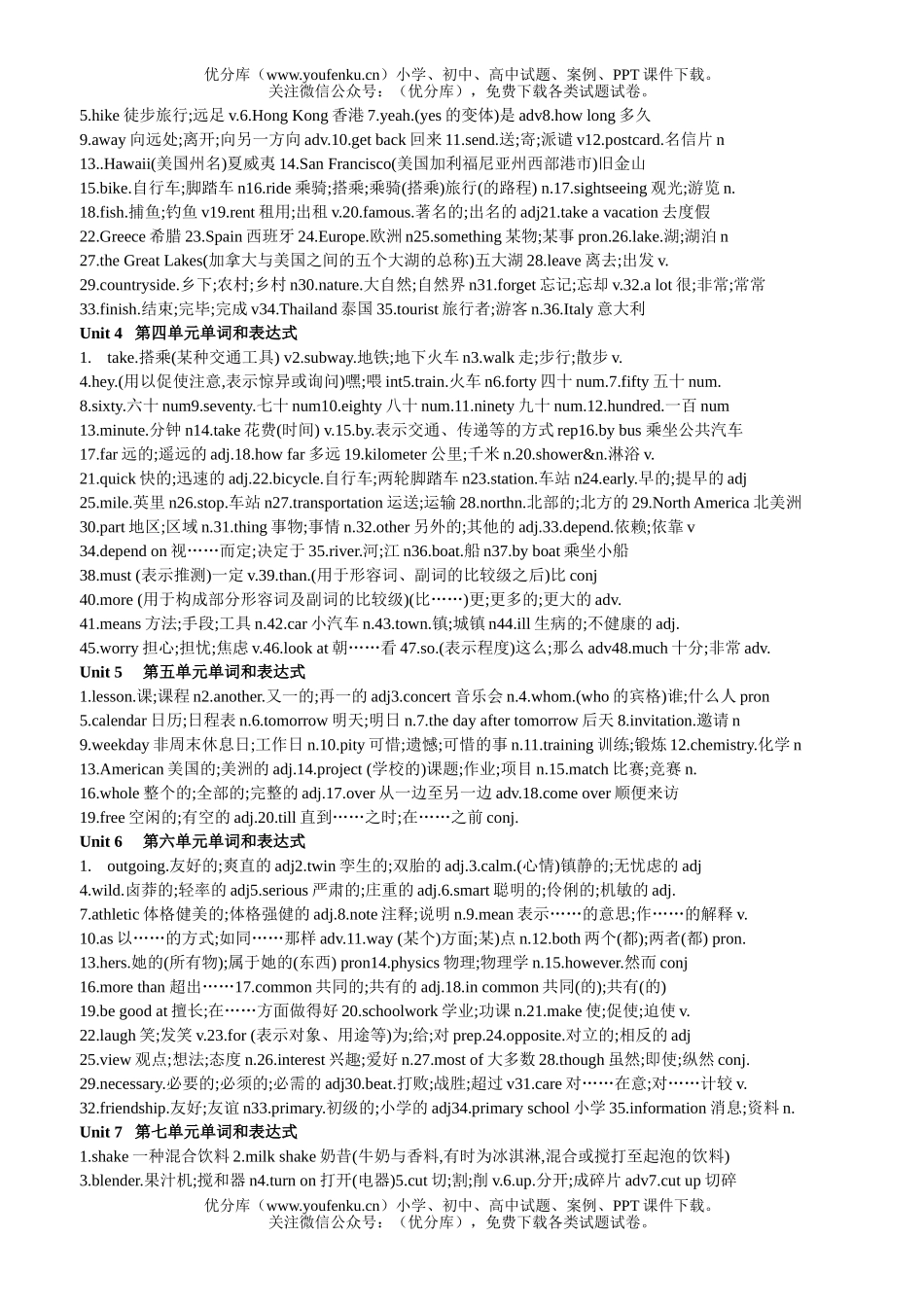 初中八年级英语下学期单词表试卷_第2页