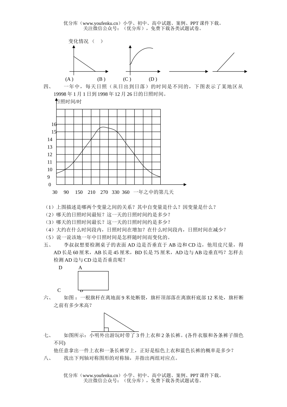 初中七年级数学第二学期期末练习题15试卷_第2页
