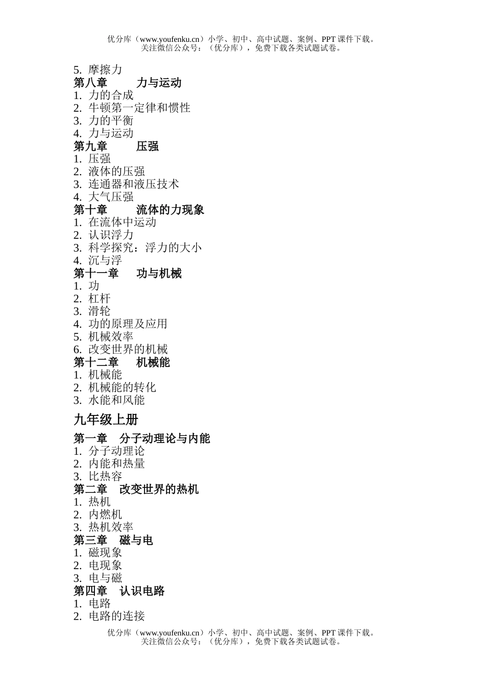 初中八年级物理练习题试卷_第2页
