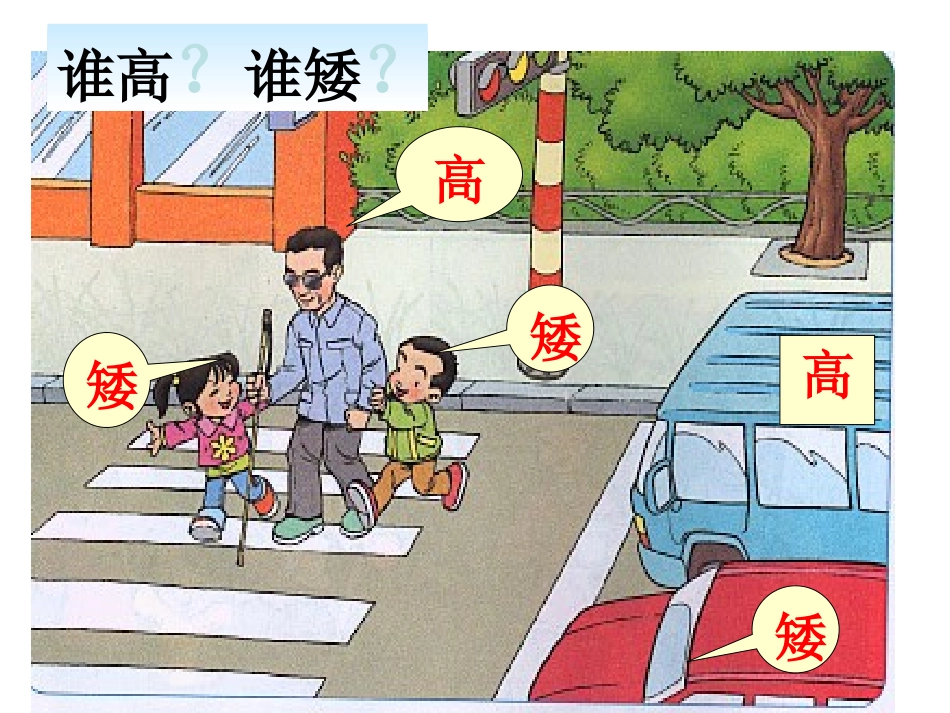 人教版一年级数学第二单元比高矮长短PPT课件_第1页