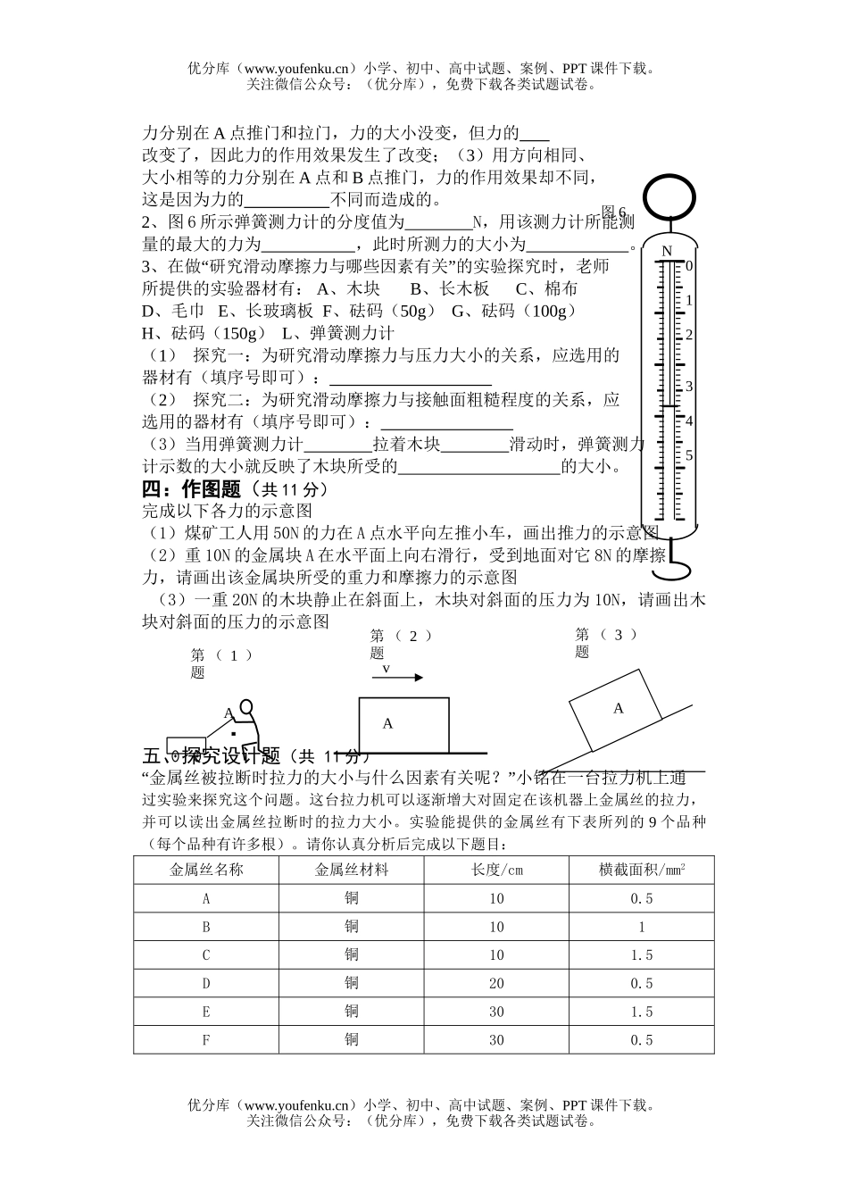 初中八年级物理第五章单元[上学期]试卷_第3页
