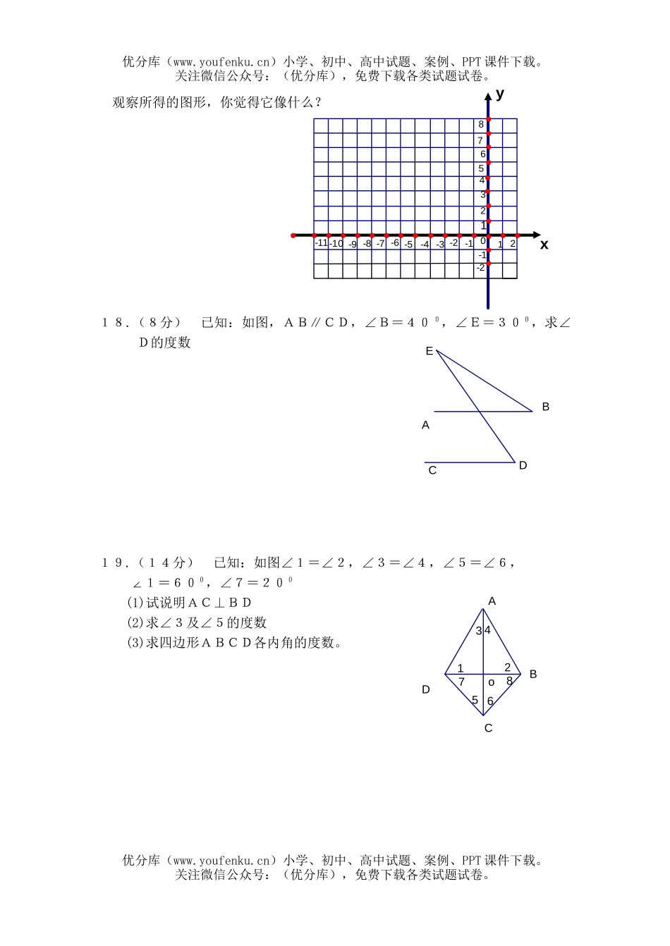 初中七年级数学下学期期中测试B试卷_第3页