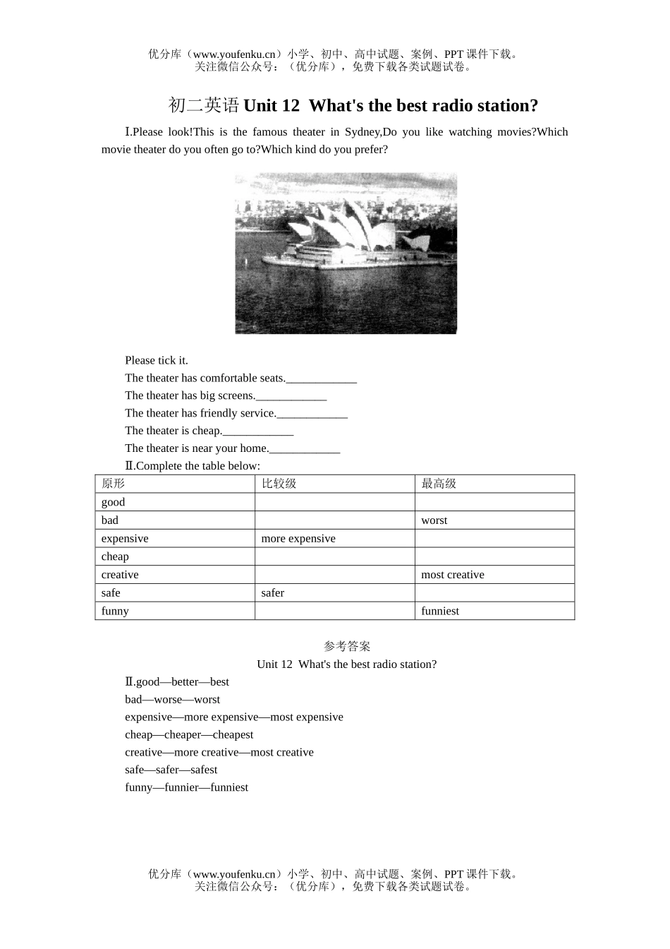 初中八年级英语5分钟课堂过关训练试卷_第1页