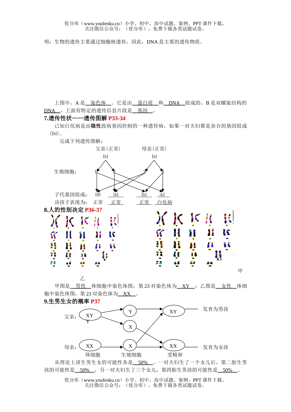 初中八年级生物中考知识考点试卷_第2页