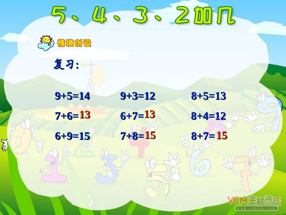 《5432加几》20以内的进位加法PPT课件[人教版一年级数学]_第2页