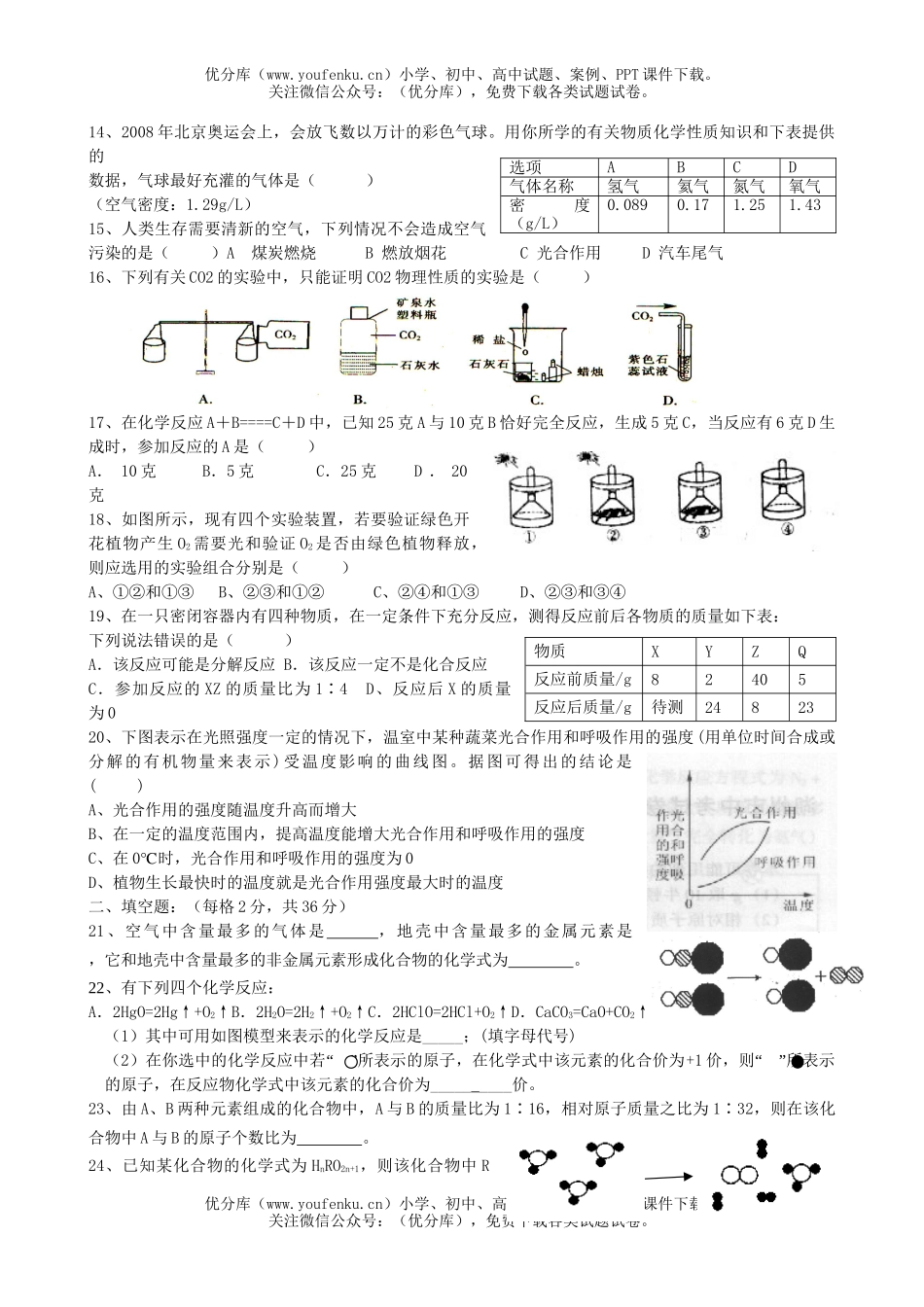 初中八年级科学下学期期中模拟卷1试卷_第2页