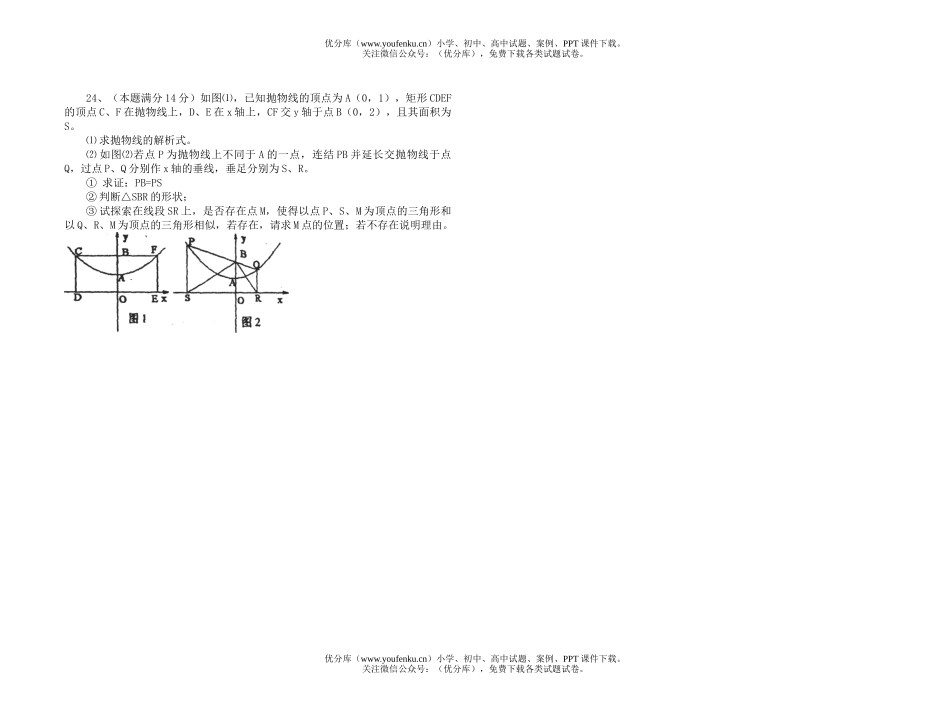 初中九年级数学试卷_第2页