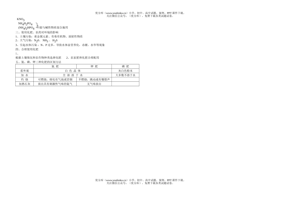 初中化学第十一单元知识点试卷_第2页