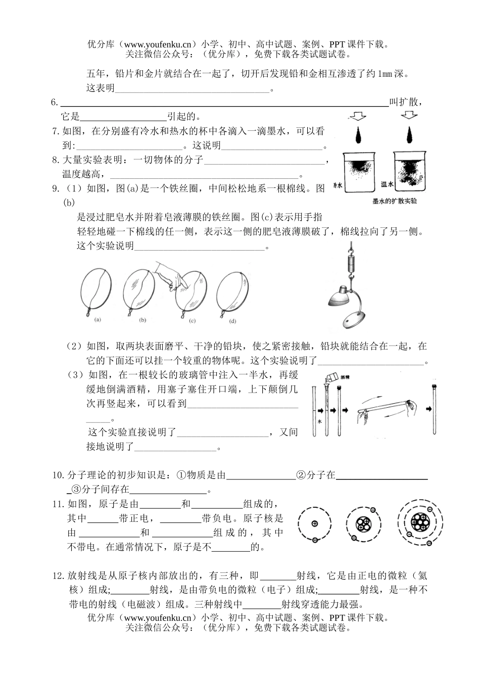 初中九年级物理复习教学案试卷_第2页