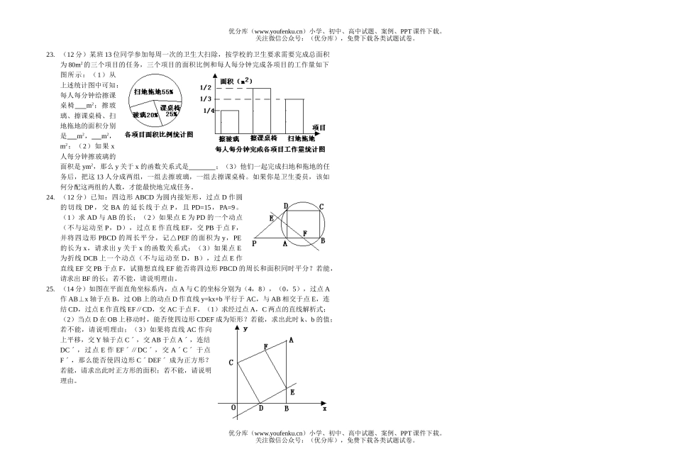 初中九年级数学升学招生考试3试卷_第2页
