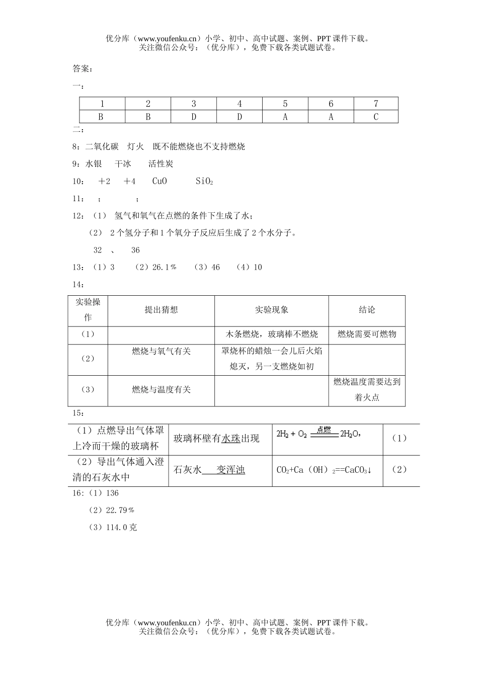 初中化学第三次月考试卷_第3页