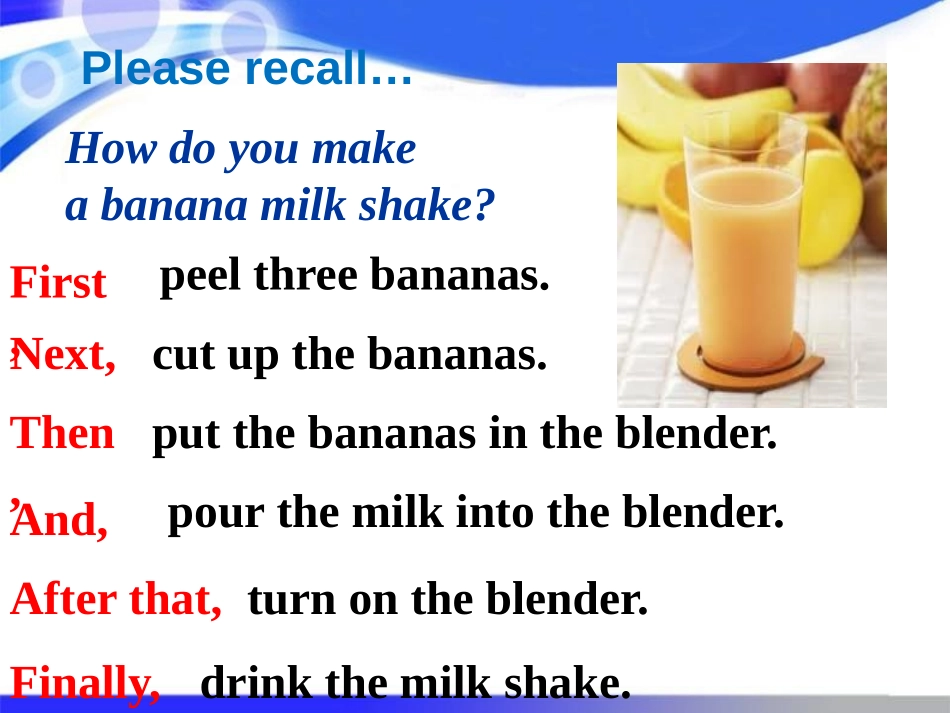 《How do you make a banana milk shake?》PPT课件_第2页