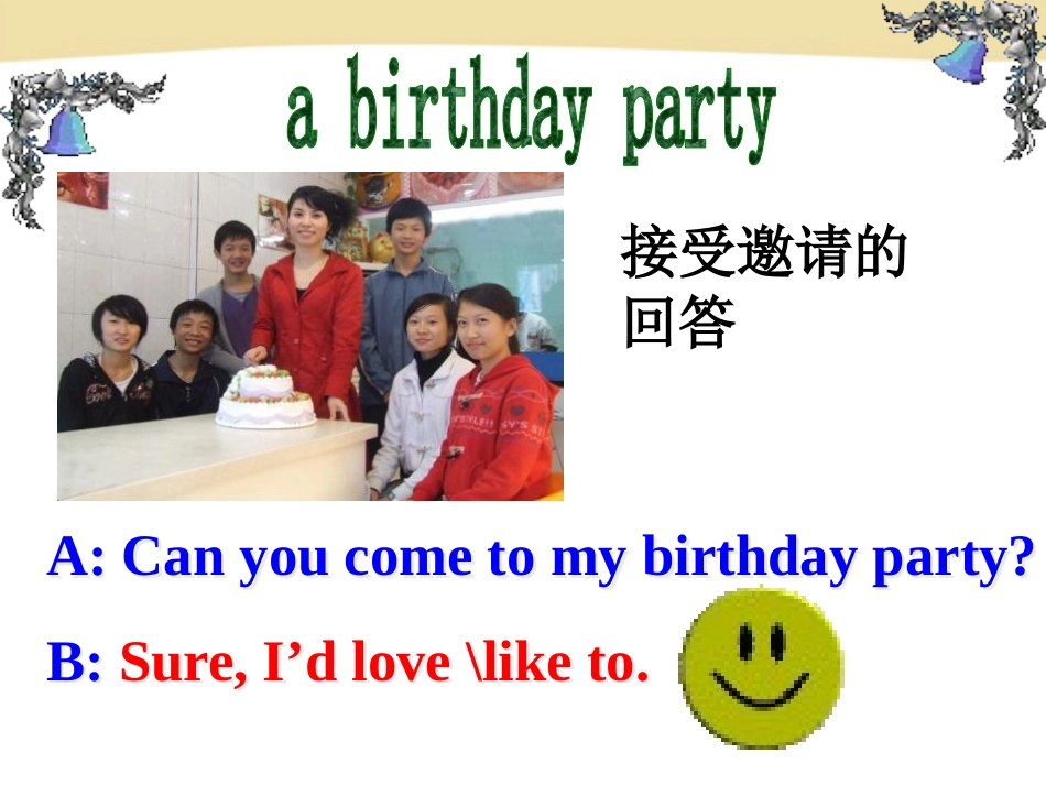 《Can you come to my party?》PPT课件_第3页