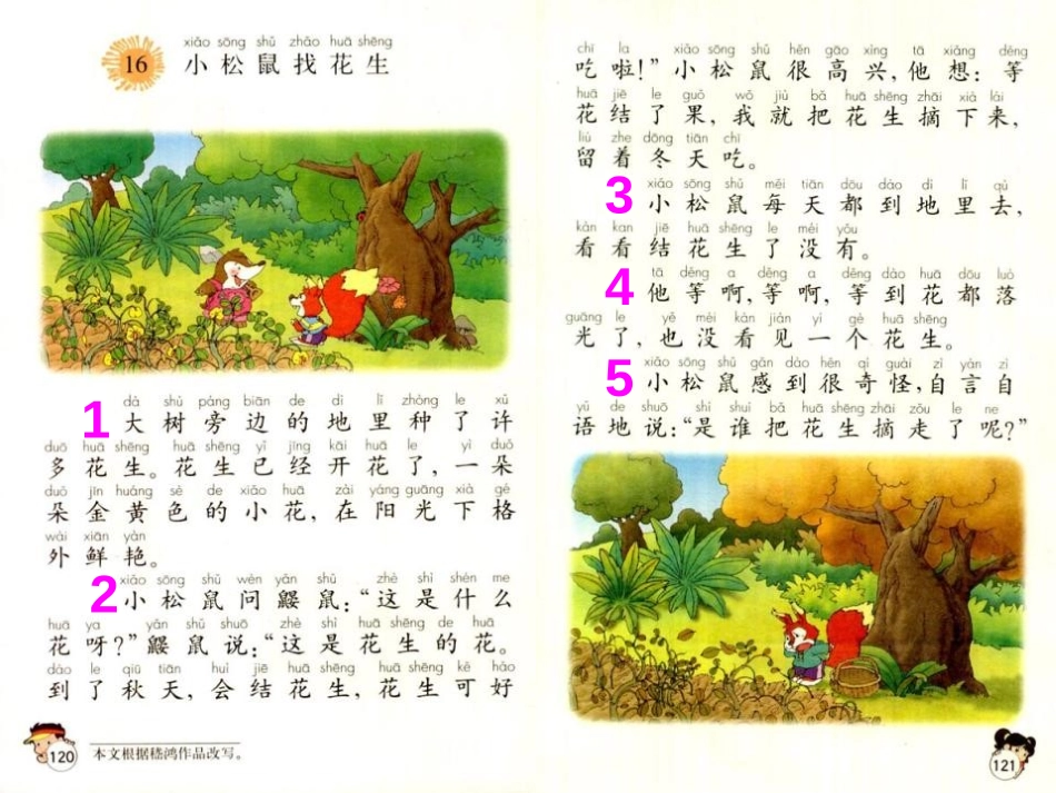 《小松鼠找花生》PPT课件[鲁教版一年级语文上册]_第3页