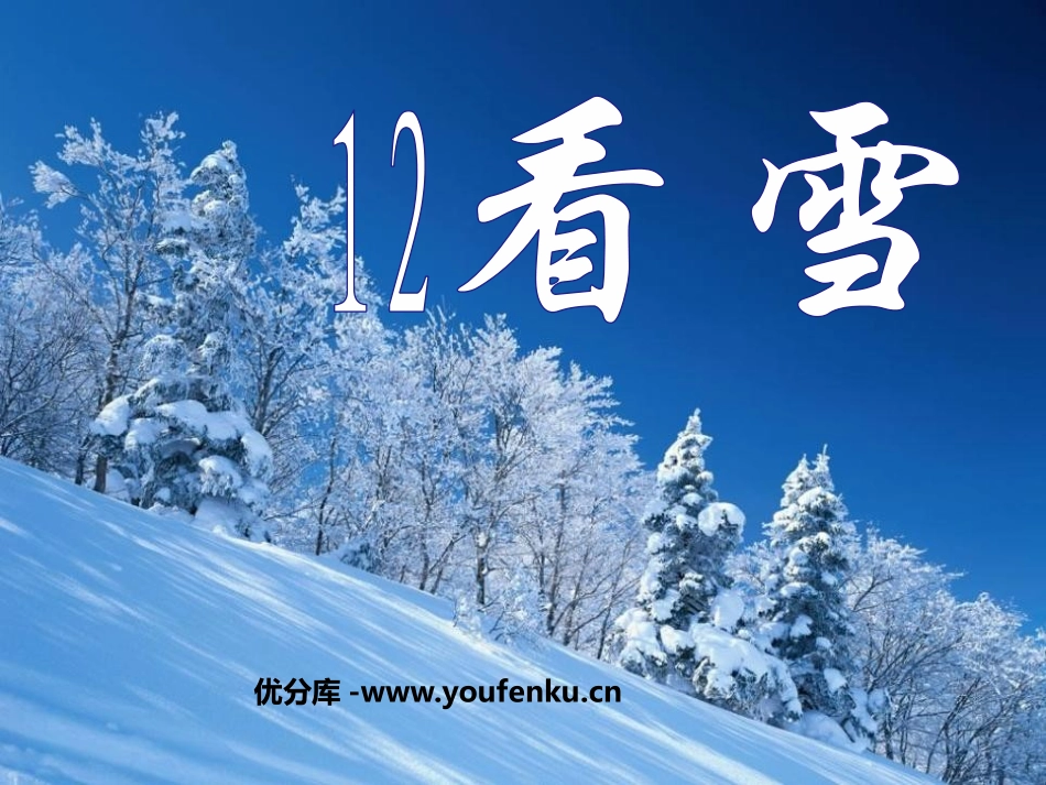 《看雪》PPT课件[鲁教版二年级语文上册]_第1页
