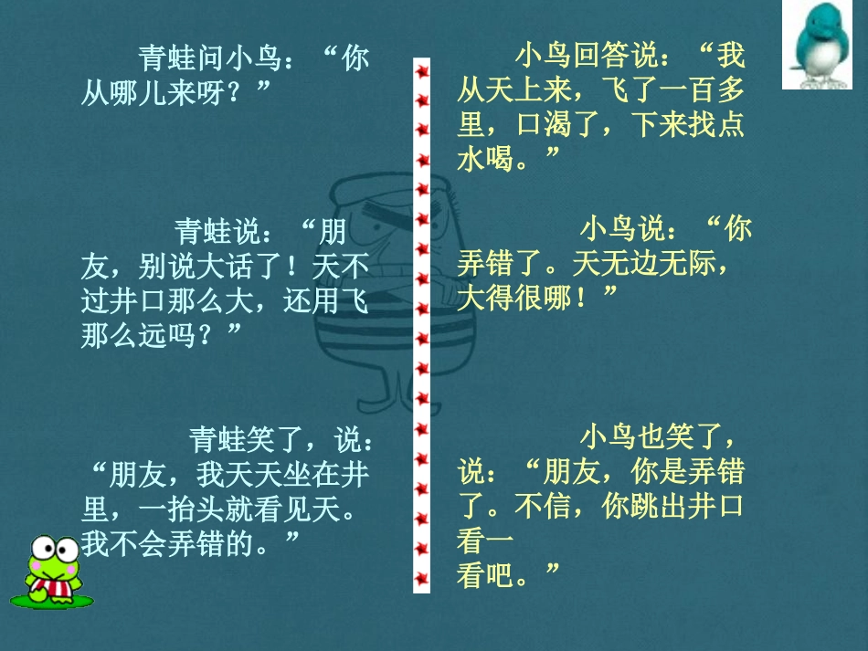 《坐井观天》PPT课件[鲁教版二年级语文上册]_第3页
