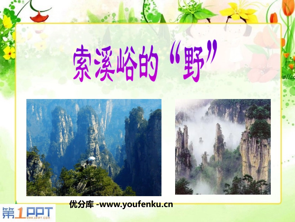 《索溪峪的“野”》PPT课件[鲁教版五年级语文上册]_第1页