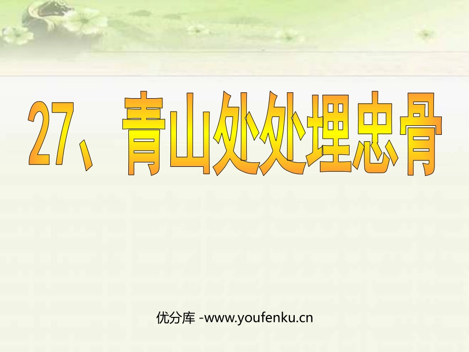 《青山处处埋忠骨》PPT课件[鲁教版五年级语文上册]_第1页