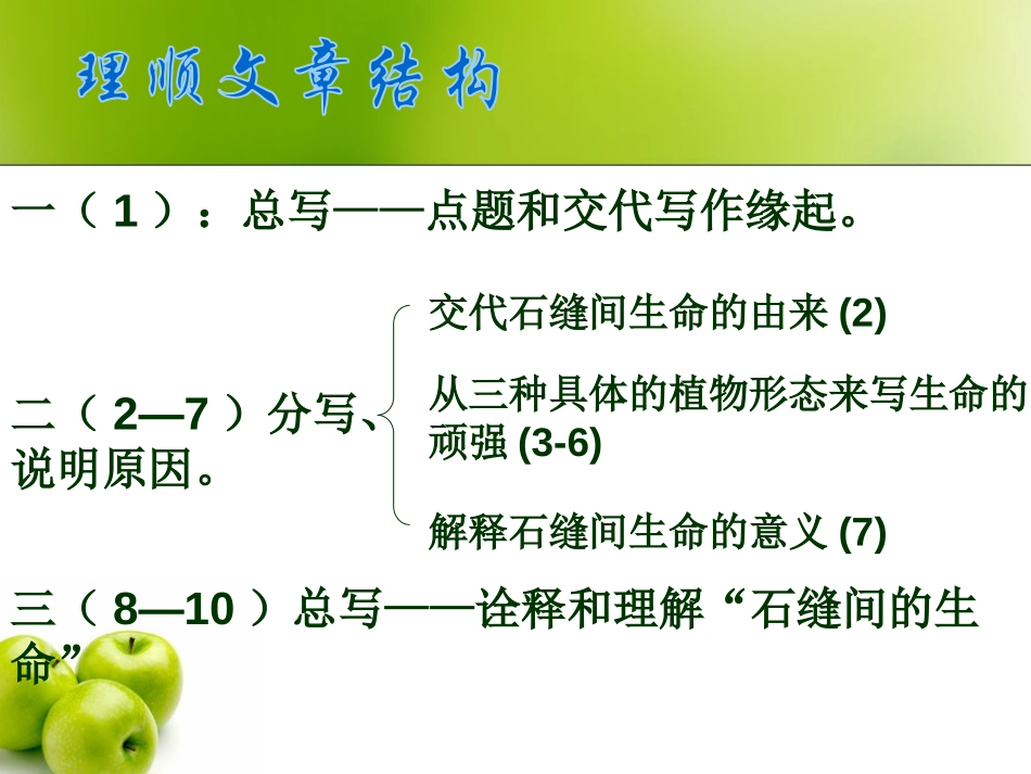 《石缝间的生命》PPT课件[鲁教版六年级语文上册]_第3页
