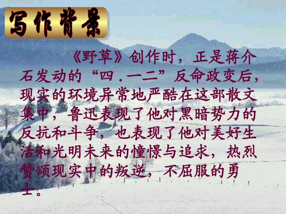 《雪》PPT课件[鲁教版八年级语文上册]_第2页