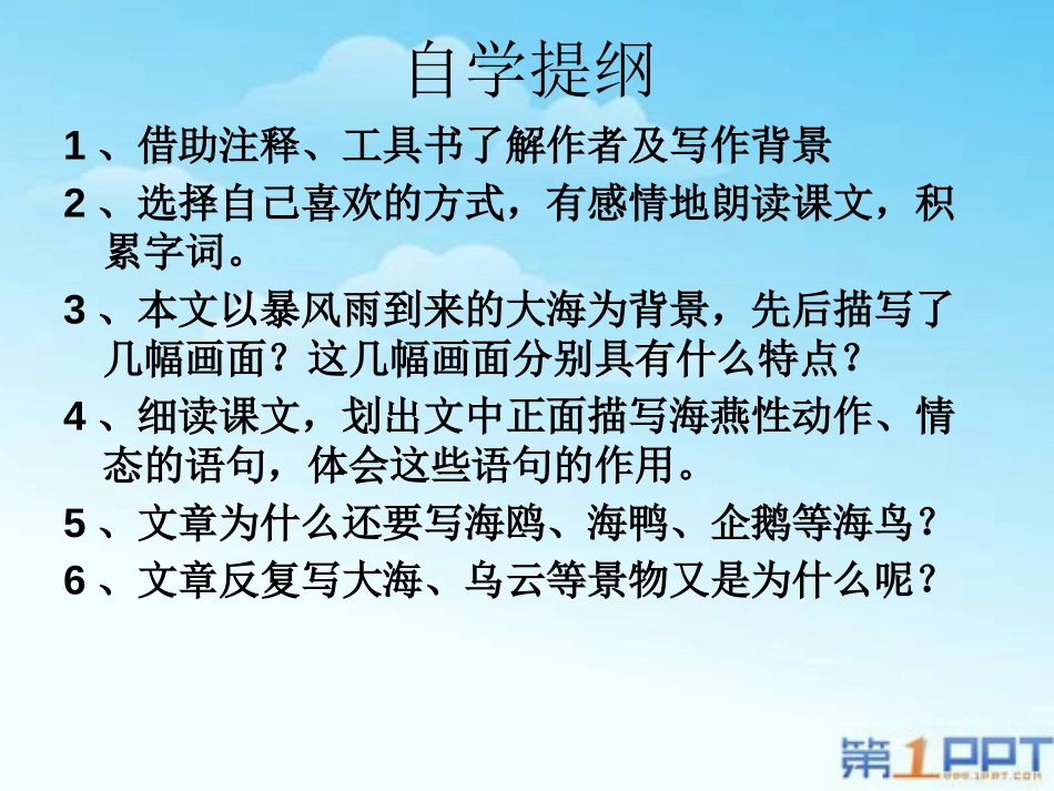 《海燕》PPT课件[鲁教版八年级语文上册]_第3页
